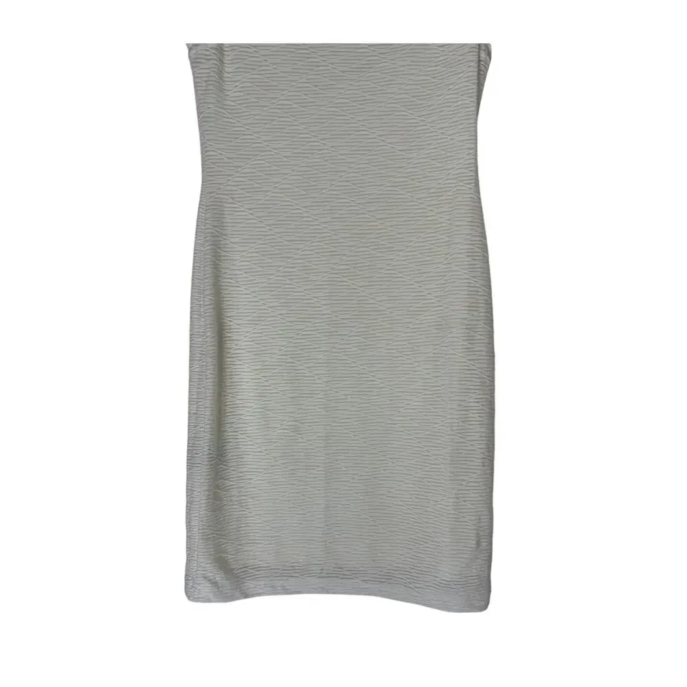 Sharagano Ivory Textured Sleeveless Stretchy Sheath Casual Mini Dress Size 4‎